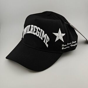 Civil Regime Hat Cap Strap Back Mens One Size Black Embroidered We Were Seeds